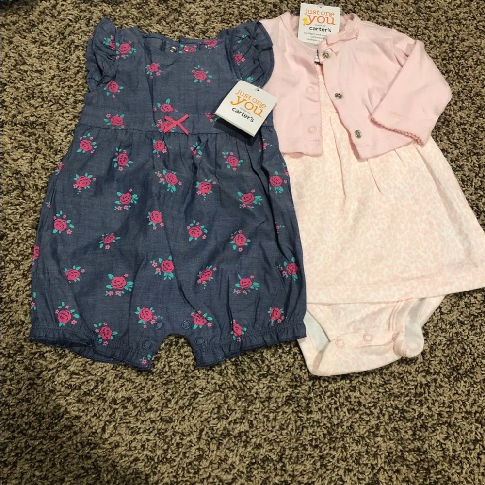 2 NWT Carters Just One You Outfits